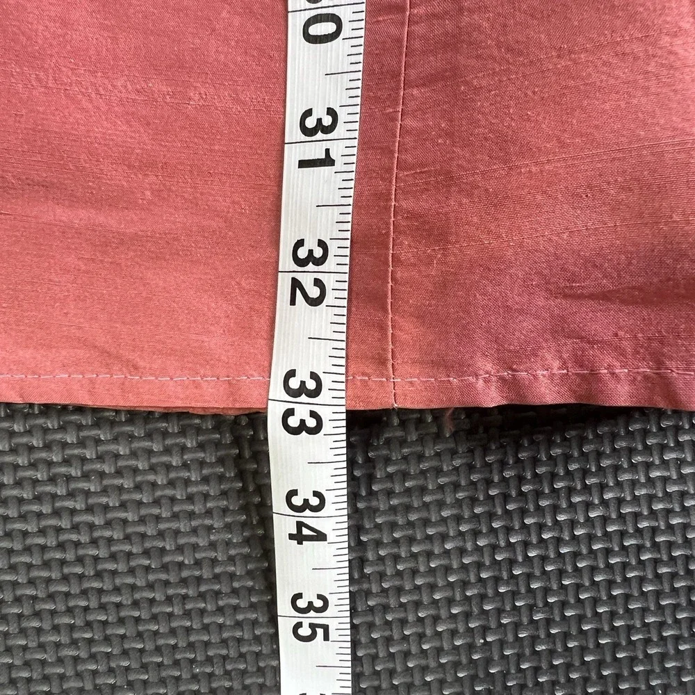 Cicada Strapless Red Silk Dress‎ Fit & Flare Cocktail Formal USA Made Med Orange - Picture 11 of 12